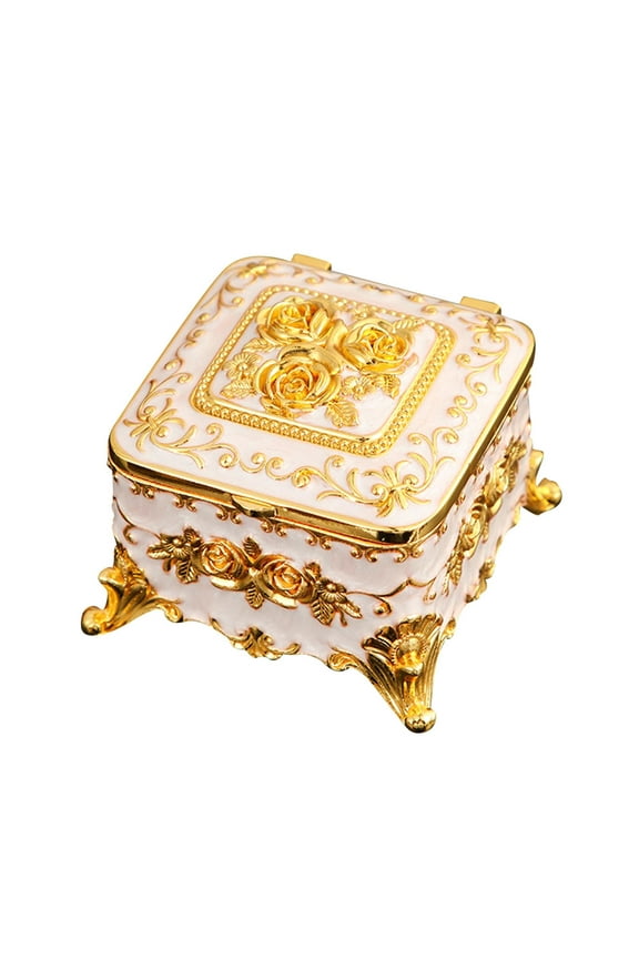 Vintage Jewelry Box Creative Small Trinket Box for Jewelry Necklace Earrings rose gold