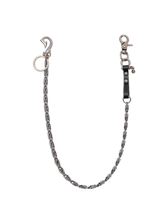 Wallet Chain 27.56inch Jean Chain for Streetwear Travel Birthday Anniversary Black Leather