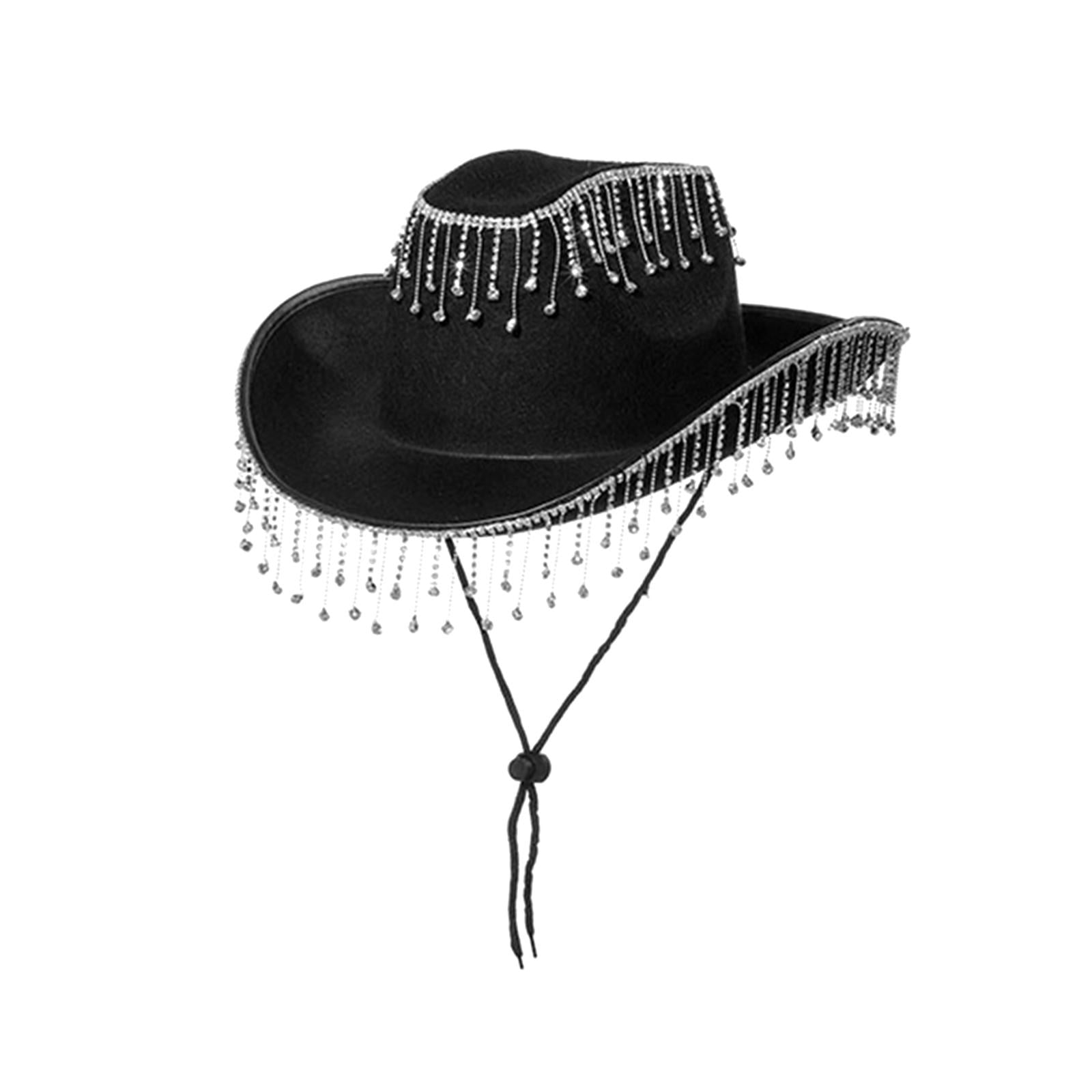 Milageto Western Cowboy Hat for Women Costume Accessories Wide Brim ...