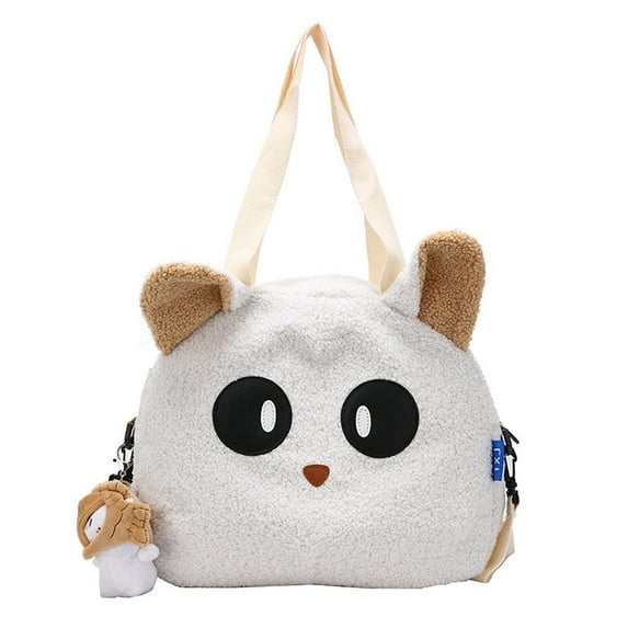 Milageto Women Shoulder Bag Crossbody Bag Cute Handbag for Outdoor Autumn Winter Work White