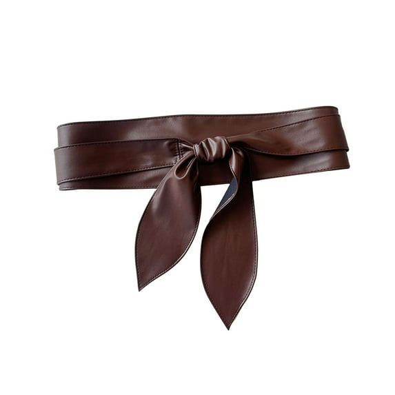 Milageto Women Waist Belt Adjustable Dress Corsets Waistband for Clothes Skirt Ladies Brown