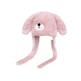 thumbnail image 1 of Milageto Women Winter Hat with Ear Flaps Plush Hat Windproof Furry Bear Hat with Ears Pink, 1 of 7