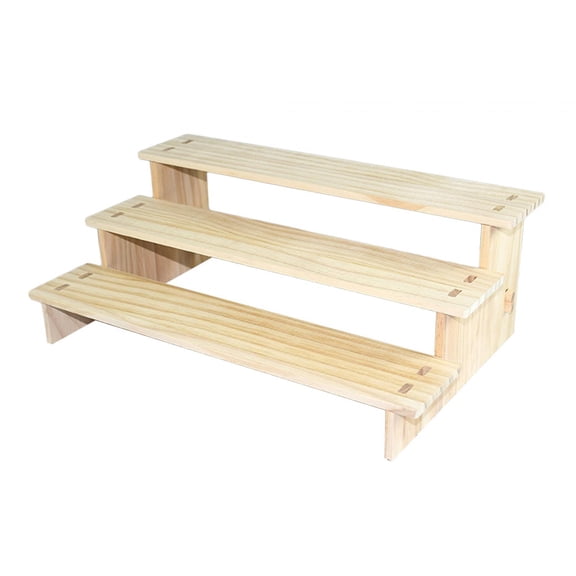Milageto Wood Display Riser Collectibles Display Stand for Ornaments Crafts Apartment 3 Layer 40cm