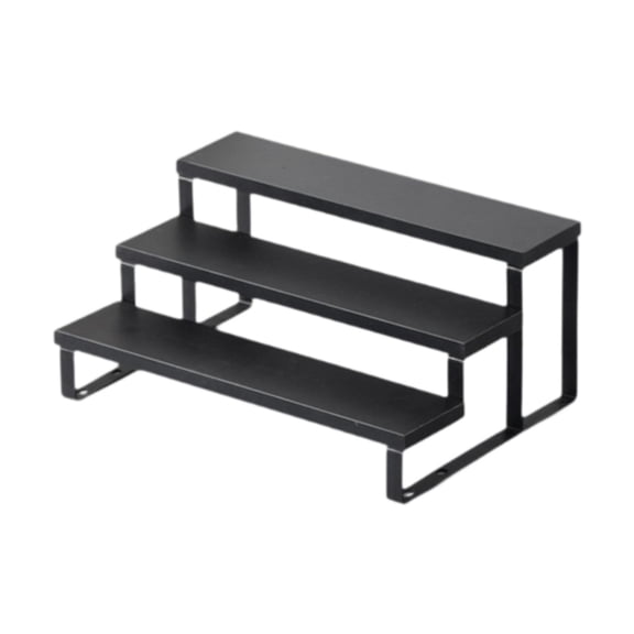 Milageto Wood Display Stand 3 Tiers Cupcake Display Rack for Bedroom Corner Apartment Black