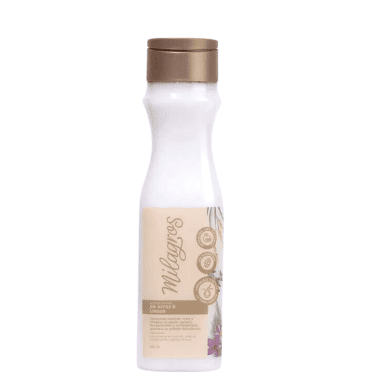 Milagros Arroz y Linaza Anti-Aging Daily Conditioner with Rice Extract & Flaxseed Extract, 450ml
