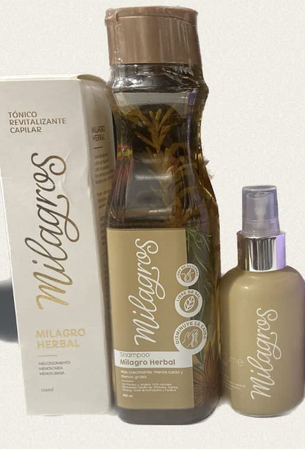 Milagros Kit Herbal Shampoo, Tonico y perfume Capilar. - Walmart.com