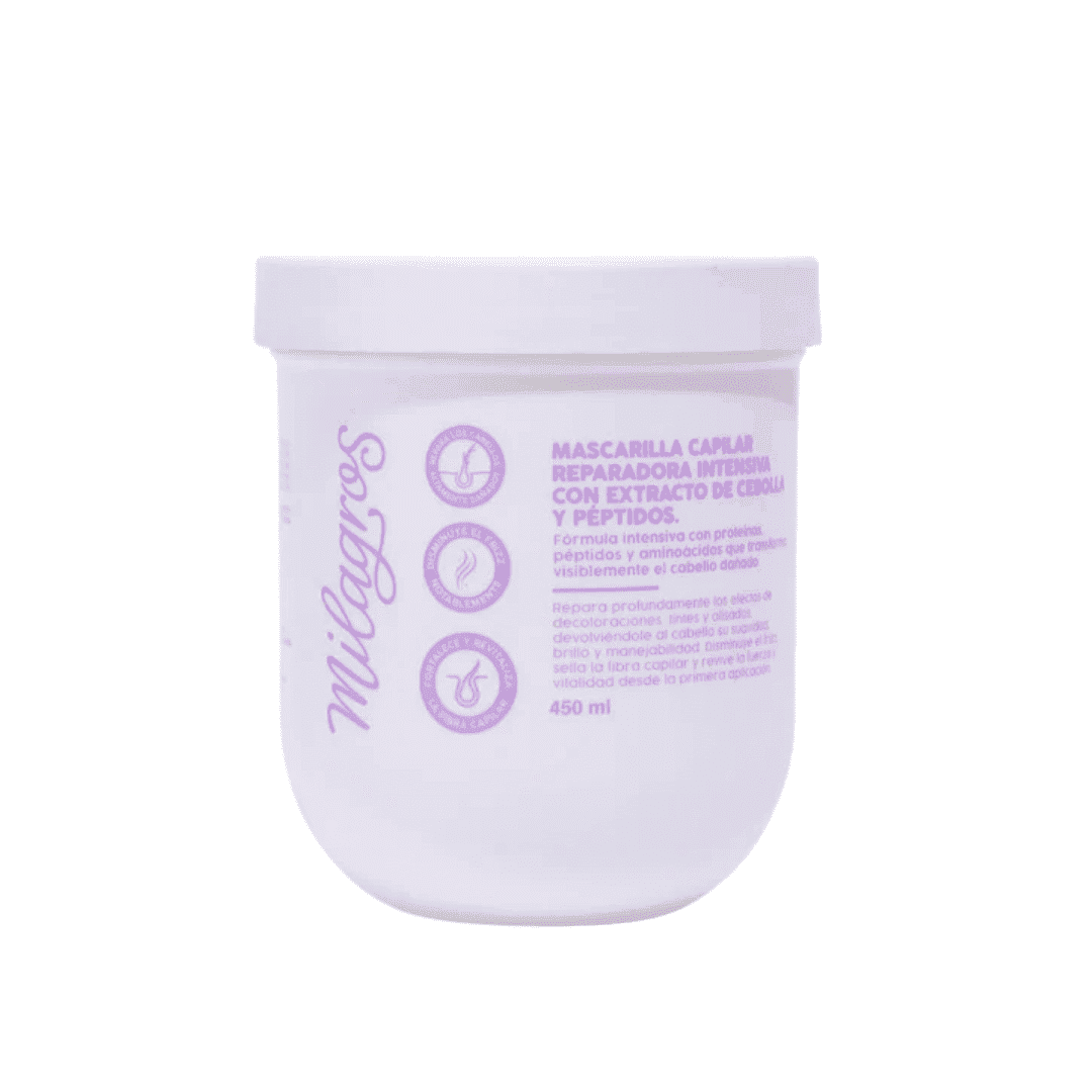 Milagros Mascarilla Reparacion Intensiva con Extracto de Cebolla Haircare Hair Growth 450ml