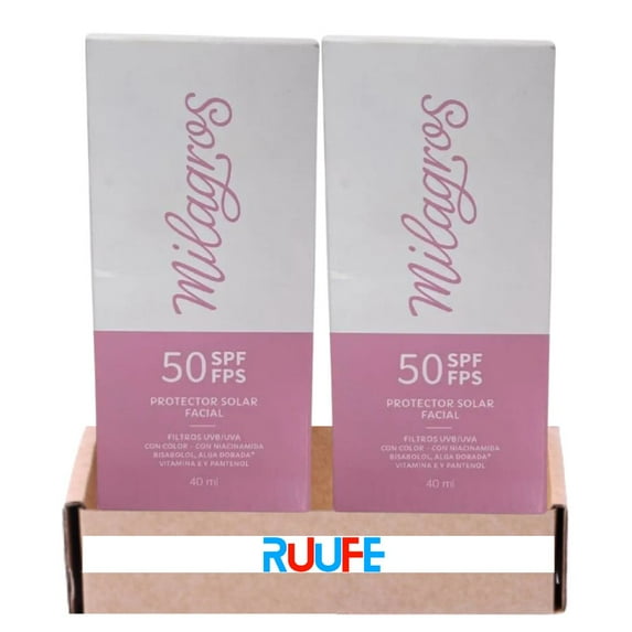 Milagros Protector Solar (Pack 2) Con Color, Protector Solar Milagros, Milagros Prodcutos Colombianos, Protector Solar Milagros con y sin Color