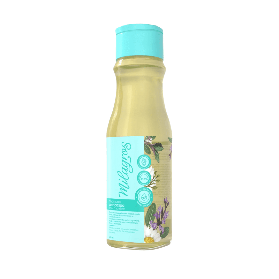Milagros Shampoo anti dandruff & hair loss prevention Miracles Shampoo Anticaspa efecto duo, anti caspa y prevencion caida champu milagros