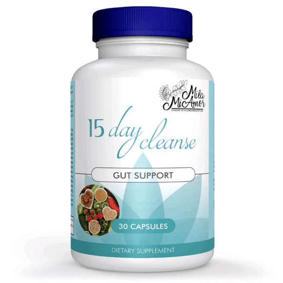 Milamiamor 15 Day Cleanse - Gut and Colon Support | Made in USA | 30 Capsules | Real Product