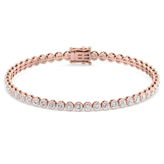 Milan - 3 Carat Bezel Set Diamond Tennis Bracelet