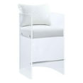thumbnail image 1 of Milan Cara Counter Height White Faux Leather  Stool with Curved  Acrylic Frame, 1 of 7