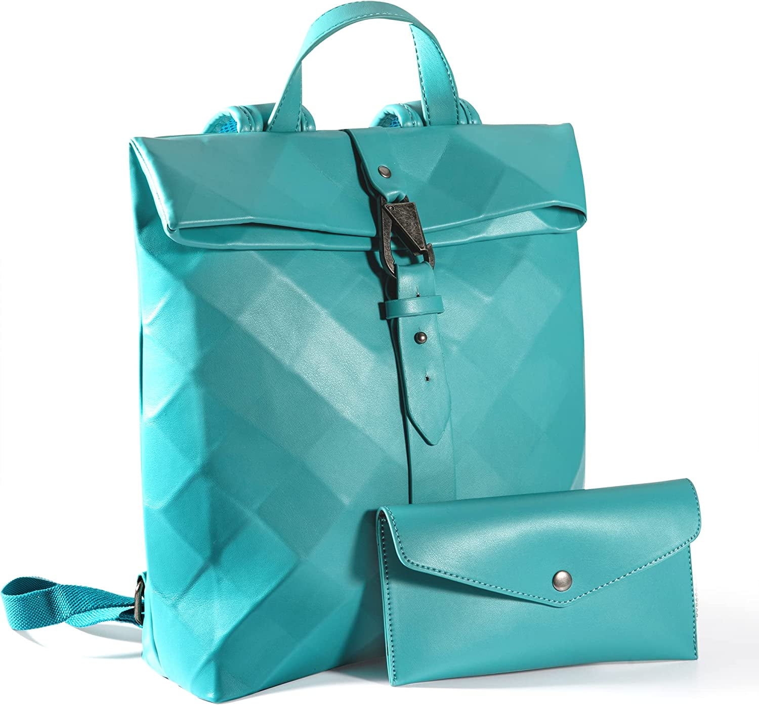 Milan Chiva Geometric Leather Backpack Purse for Togo | Ubuy display picture 2