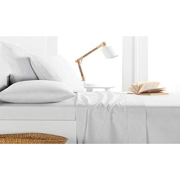 Milan Collection 1000 Thread Count 100% Cotton Deep Pocket Sheet Set (Califonia King, White)