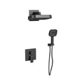 thumbnail image 1 of Milan 12-in Rain Showerhead Combo Shower System with Multi-function Handshower and Pressure Balanced Mixing Valve Matte Black, 1 of 6