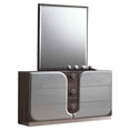 thumbnail image 1 of Milan Edinburgh 59.1" 6-drawer Contemporary Wood Dresser in Silver, 1 of 4
