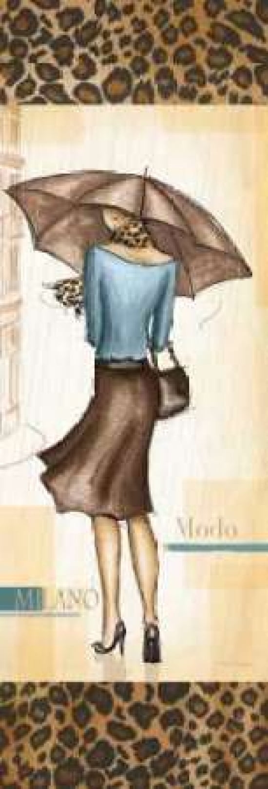 Milan Fashion Canvas Art - Andrea Laliberte (12 x 36)