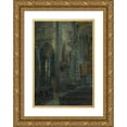thumbnail image 1 of Milan Florián 11x14 Gold Ornate Wood Frame and Double Matted Museum Art Print Titled - Inside the Kosice Dome (1910-1930), 1 of 4