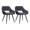 thumbnail image 1 of Milan Henry Open-Back Fabric Side Chair with Gray Diamond Tufting (Set of 2), 1 of 8