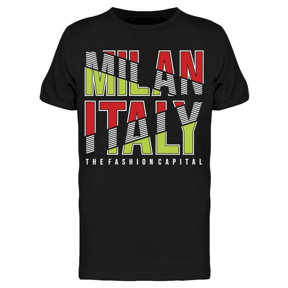 Milan Italy, Fashion Capital T-Shirt Men -Image by Shutterstock, Male 3X-Large