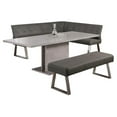 thumbnail image 1 of Milan Kaitlynn 3-piece Steel and Melamine Dining Set with Bench in Gray, 1 of 2