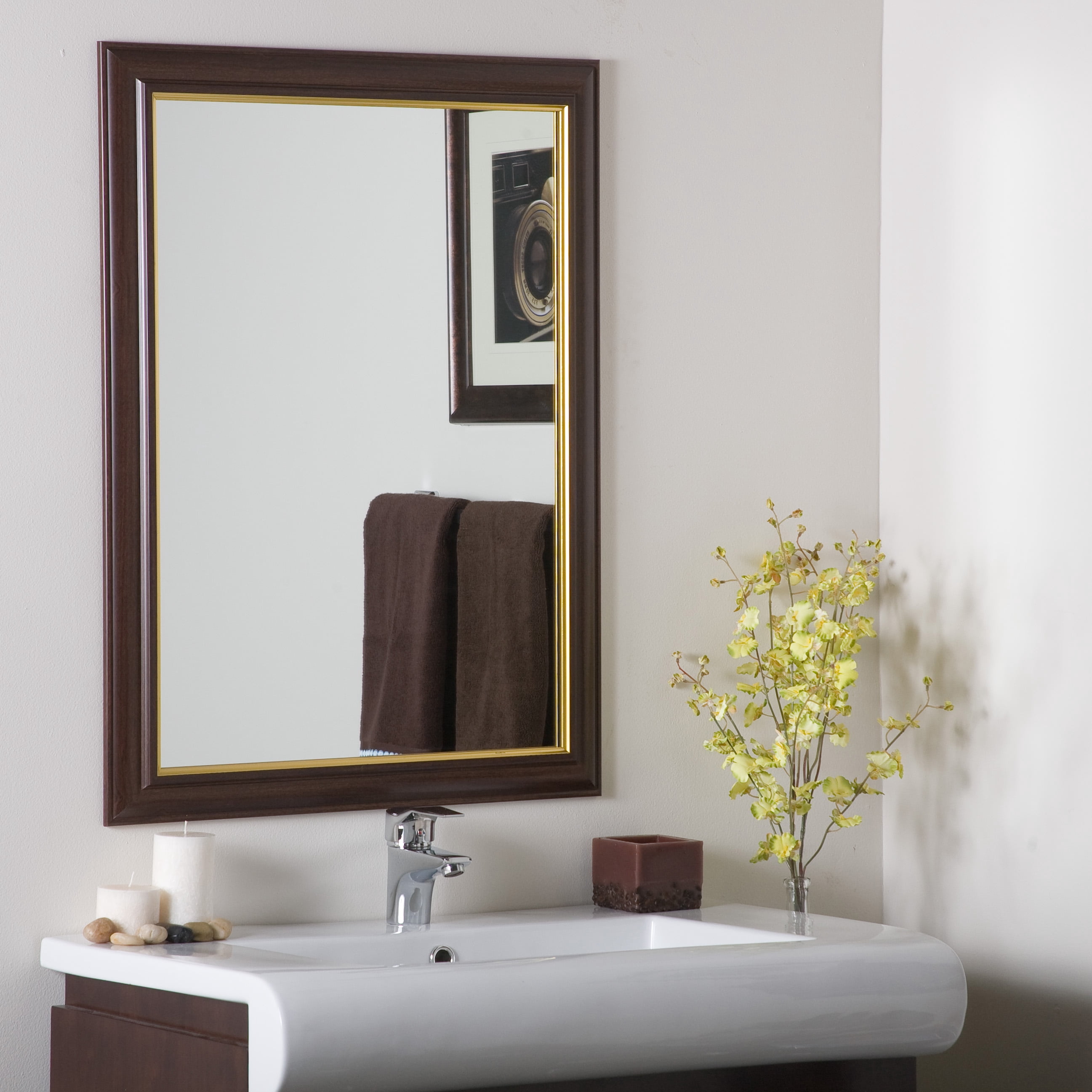 Milan Large Framed Wall Mirror - Stylish Home Decor - Walmart.com
