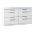 thumbnail image 1 of Milan Macalania 59.9" 6-drawer Contemporary Wood Dresser in Gloss White, 1 of 1