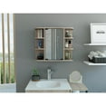 thumbnail image 1 of Milan Medicine Cabinet, Six External Shelves Mirror, Three Internal Shelves Light Gray, 1 of 17