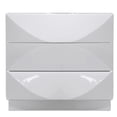 thumbnail image 1 of Milan Montreal Modern All-Wood Gloss White 3-Drawer Nightstand, 1 of 2