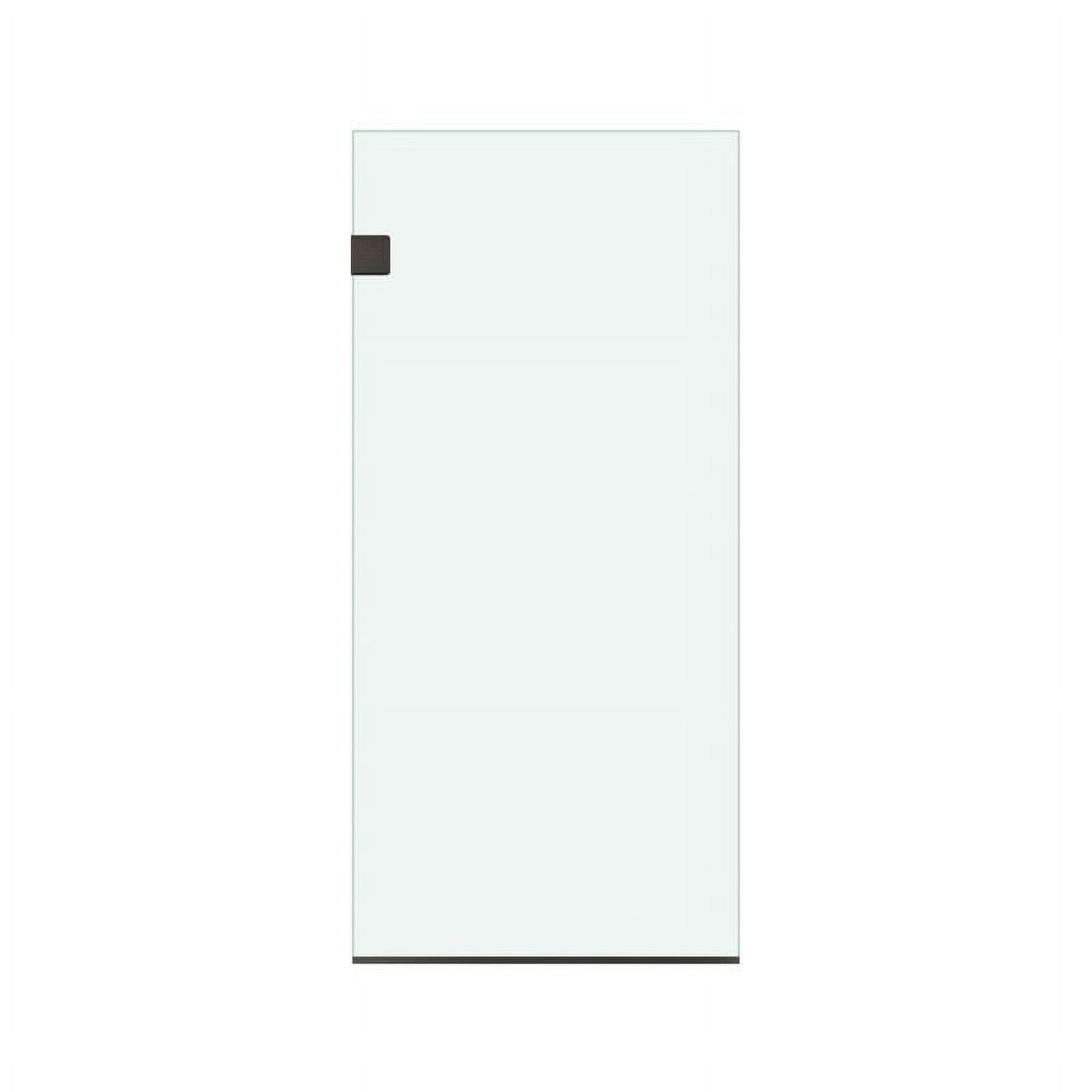 Milan 24" x 60" Clear Glass Oil Rubbed Bronze Frameless Shower Screen