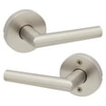 thumbnail image 1 of Kwikset Milan Round Passage Lever Doorknob Satin Nickel, 1 of 6