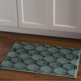 thumbnail image 1 of Milan Power Loomed Rug, Black/Turquoise, 1 of 3
