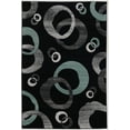 thumbnail image 1 of Milan Power Loomed Rug, Black/Turquoise, 1 of 2