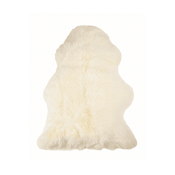 Natural Milan Sheepskin Single Rug | Ivory | 2'x3'