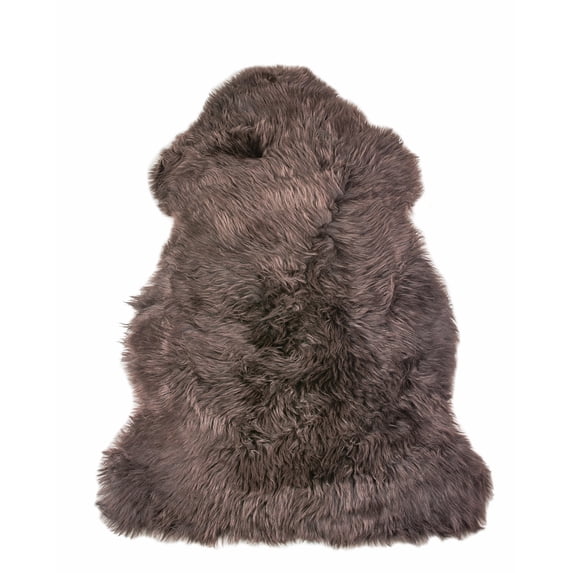 Natural Milan Sheepskin Single Rug | Chocolate | 2'x3'