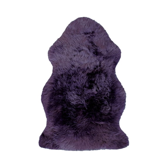 Natural Milan Sheepskin Single Rug | Plum | 2'x3'