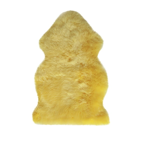 Natural Milan Sheepskin Single Rug | Canary | 2'x3'