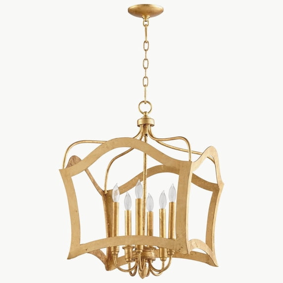 Cyan Design Milan Six Light Pendant in Gold Leaf