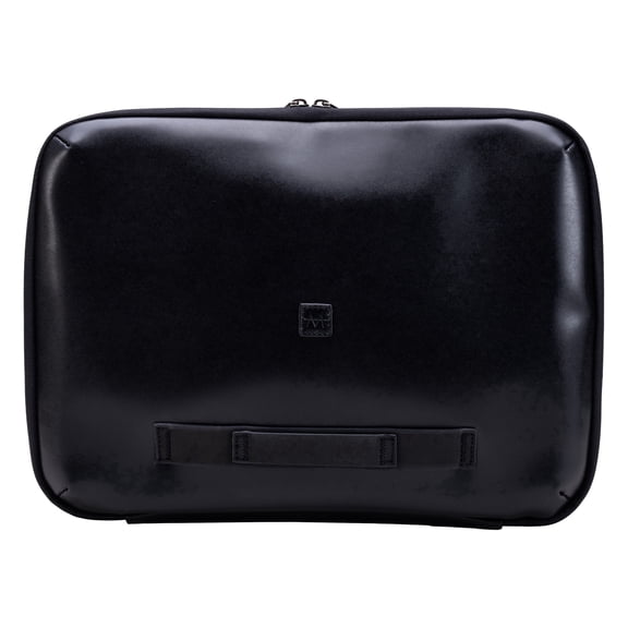 The Milan T-Pack from Merzon Travel, Laptop and Tablet Sleeve with Organized Tech Storage, Protective Carrying Sleeve with Handle, Made from Sturdy Faux Leather, Fits 13 Inch Laptop, TP-313-BLK, Blac