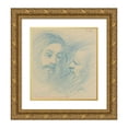 thumbnail image 1 of Milan Thomka Mitrovský 12x13 Gold Ornate Wood Frame and Double Matted Museum Art Print Titled - Two Studies of Titian's Heads, 1 of 4