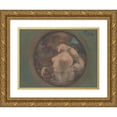 thumbnail image 1 of Milan Thomka Mitrovský 18x14 Gold Ornate Wood Frame and Double Matted Museum Art Print Titled - Study for the Painting ‘Night’ (1917), 1 of 4