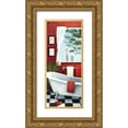 thumbnail image 1 of Milan, Vittorio 15x32 Gold Ornate Wood Framed with Double Matting Museum Art Print Titled - Bath with a View Panel I, 1 of 4