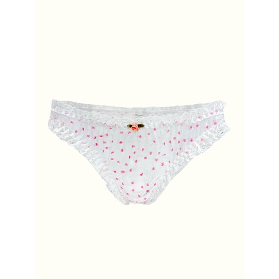 Milanblocks Romantic Lace Trim Panty with Vintage Charm - FLORAL - 2XL