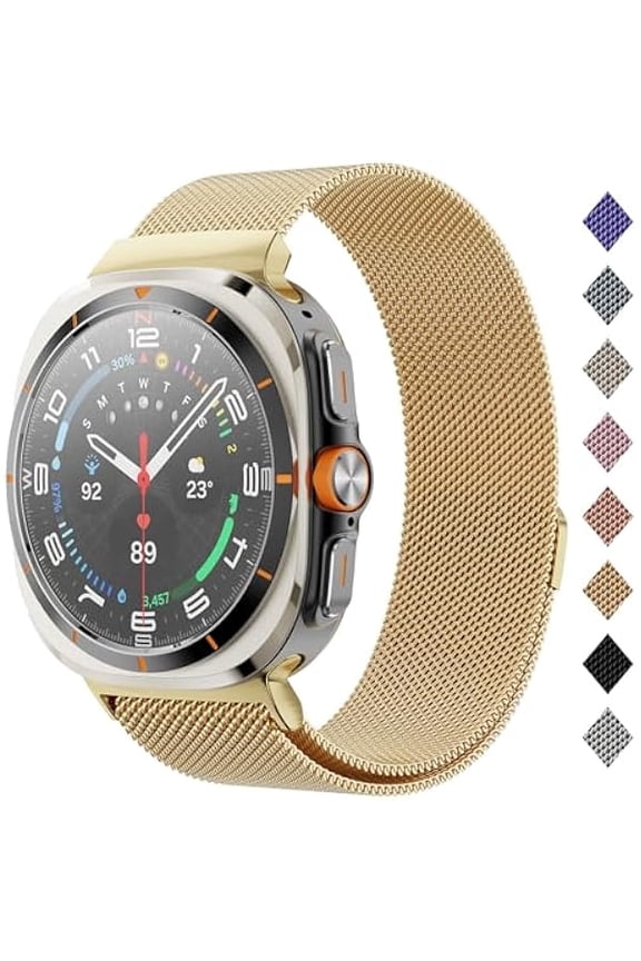 Milanese Band Compatible with Samsung Galaxy Watch Ultra Band 47mm (2025/2024), Stainless Steel Mesh Loop Magnetic Clasp Strap for Women Men