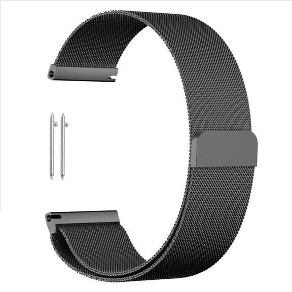 Milanese Band Replacement, Quick Release Stainless Steel Clasp Wrist Bracelet Watch Band Strap For Men's Women's Watch (18mm-Black)