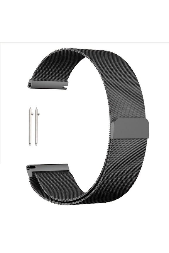 Milanese Band Replacement, Quick Release Stainless Steel Clasp Wrist Bracelet Watch Band Strap For Men's Women's Watch (18mm-Black)