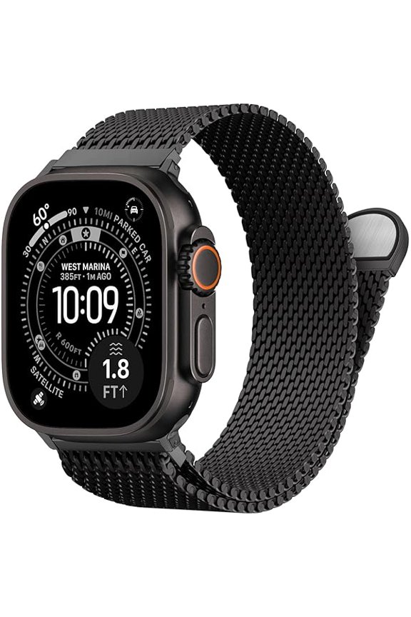 Milanese Loop for Apple Watch Ultra 3/2 Band 49mm 46mm 45mm 44mm 42mm Men Women,Magnetic Buckle Strap Stainless Steel Mesh Metal Bands for iWatch Ultra 3/2/1 Series 11 10 9 8 7 6 5 4 3 SE3/2/1