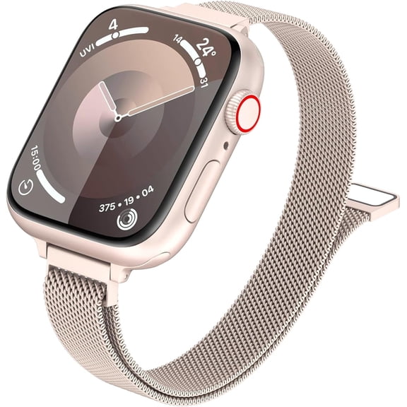 Milanese Loop Compatible with Apple Watch 38mm 40mm 41mm 42mm 44mm 45mm 49mm Women, Slim Stainless Steel Magnetic Mesh Strap for iWatch Series 11 10 9 8 7 6 5 4 3 SE 3 2 1 Ultra