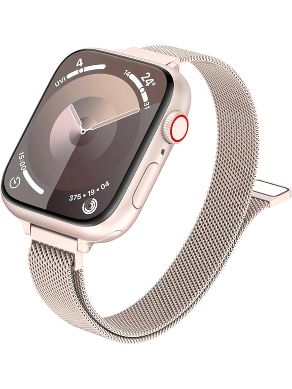 Milanese Loop Compatible with Apple Watch 38mm 40mm 41mm 42mm 44mm 45mm 49mm Women, Slim Stainless Steel Magnetic Mesh Strap for iWatch Series 11 10 9 8 7 6 5 4 3 SE 3 2 1 Ultra