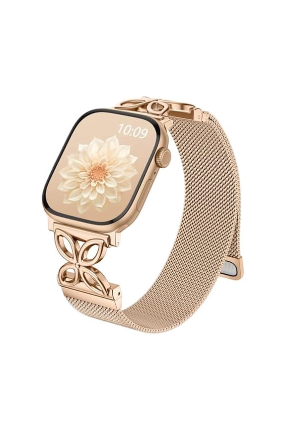 Milanese Loop Compatible with Apple Watch Bands for Women 40mm 41mm 38mm 42mm 44mm 45mm 49mm 46mm Series 11 10 9 8 7 6 5 4 3 2, Stainless Steel Metal Magnetic Band for iWatch SE Ultra